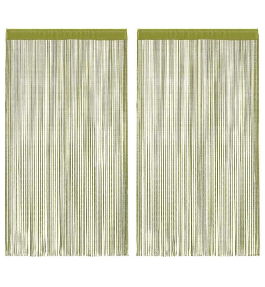 Rideau en fils 2 pcs 140 x 250 cm Vert