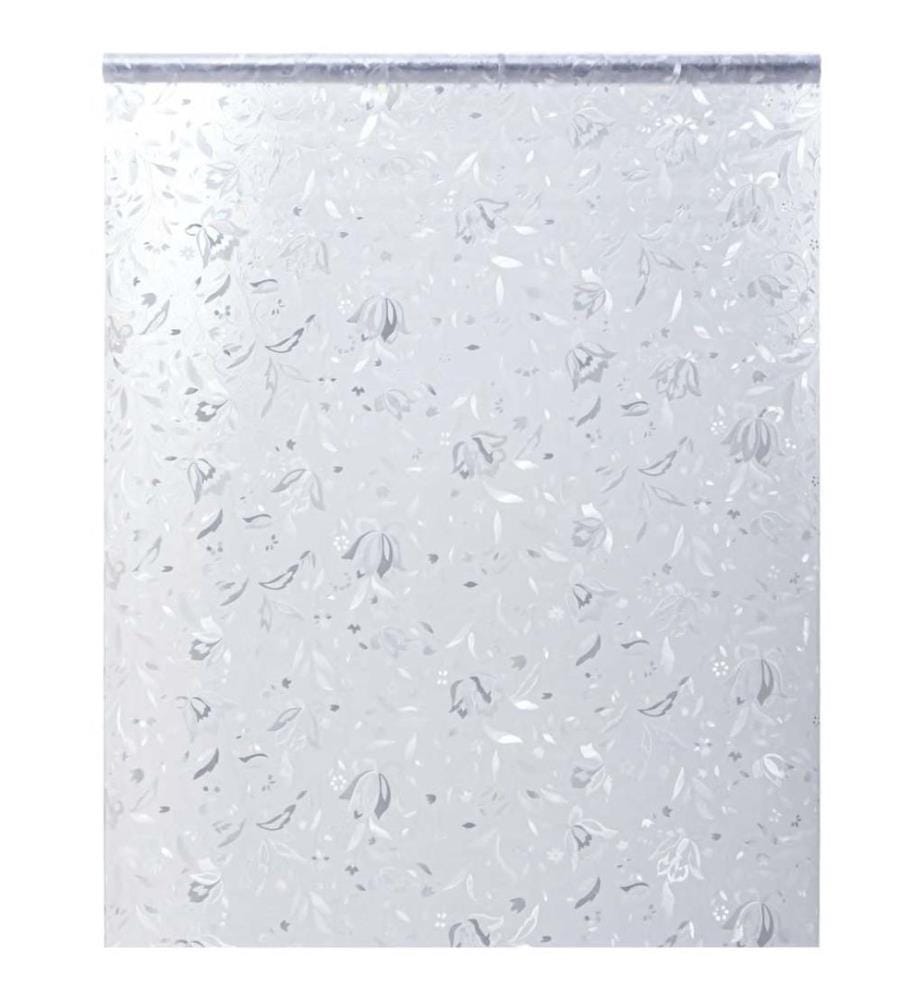 Film pour fenêtre dépoli motif de fleur 90x500 cm PVC