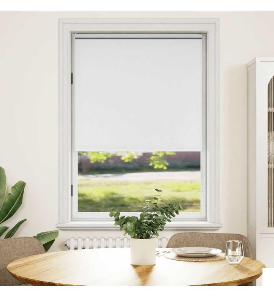 Store enrouleur occultant 104,4 x 175 cm, largeur du tissu 100 cm, blanc