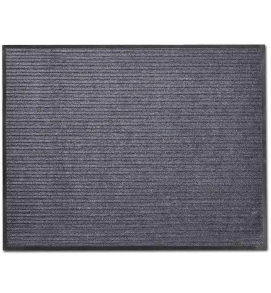 Tapis d'entrée gris 90 x 120 cm PVC
