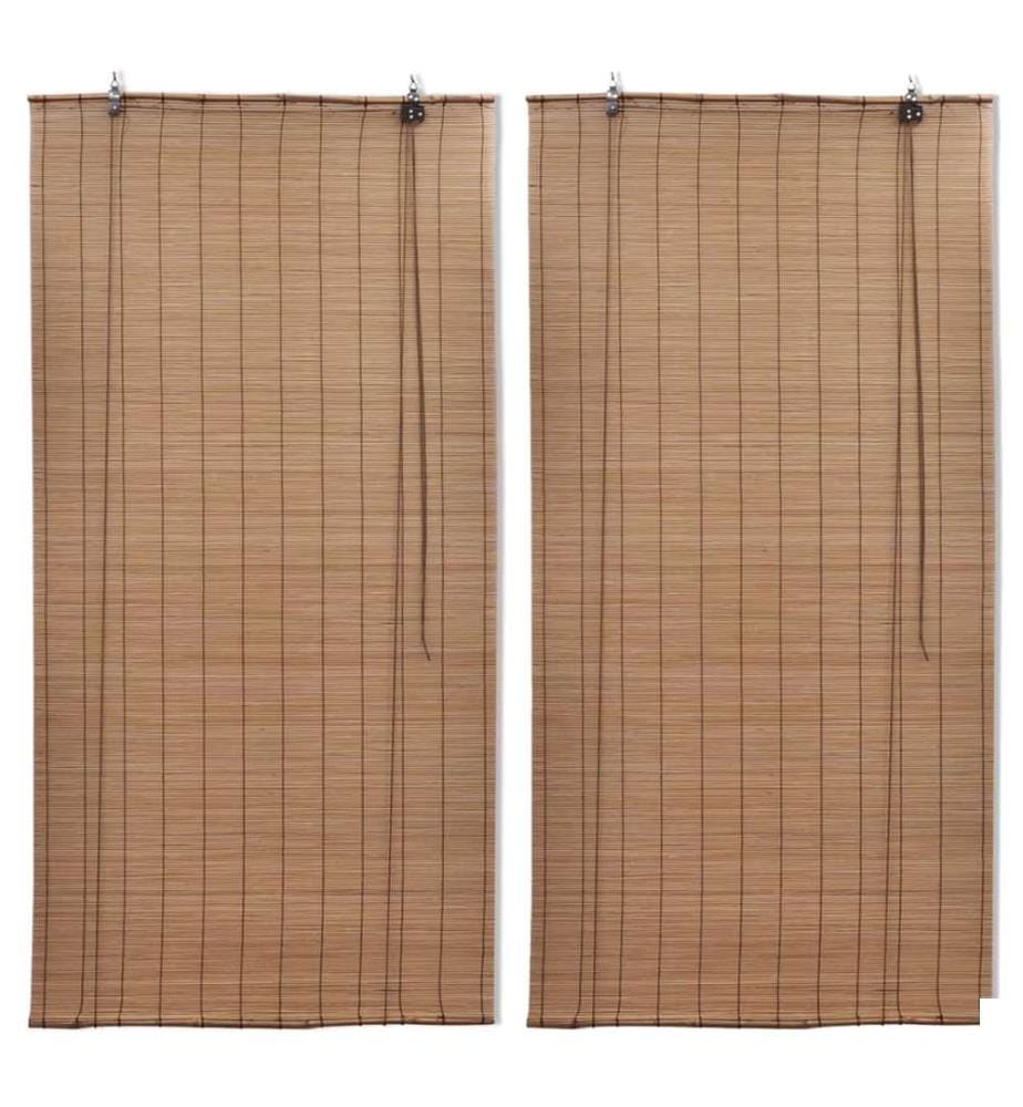 Stores roulants en bambou 2 pcs 80x160 cm Marron