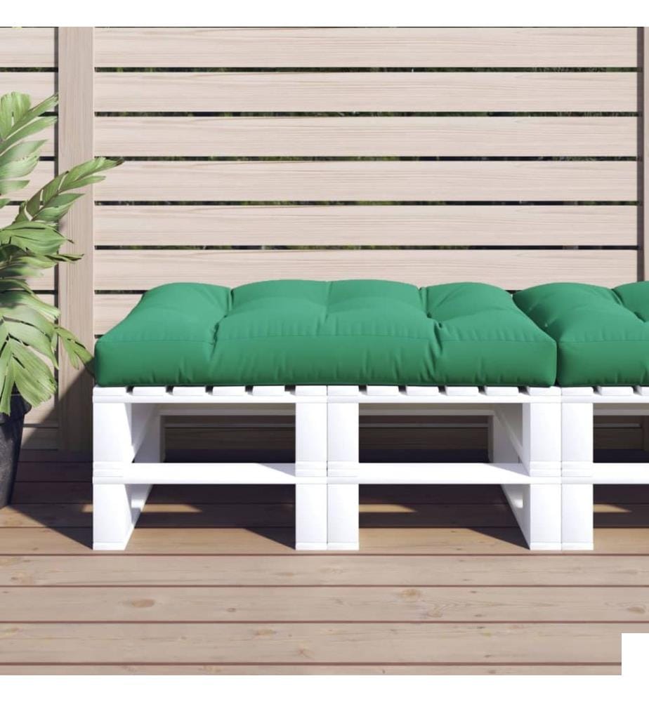 Coussin de palette vert 120x80x12 cm tissu