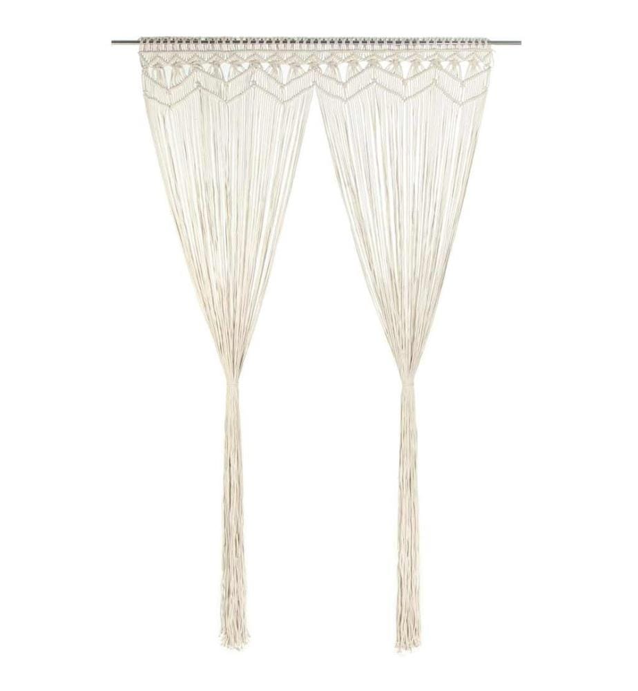 Rideau en macramé 140x240 cm Coton