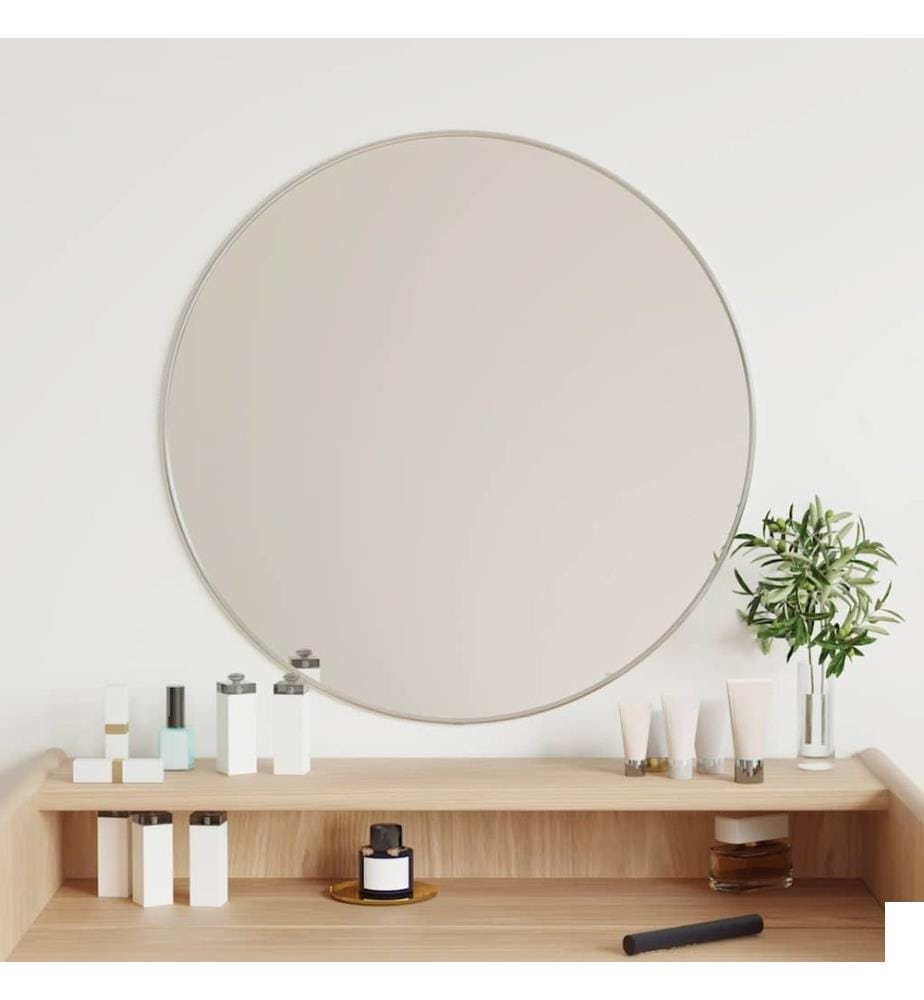 Miroir mural Argenté Ø 60 cm Rond