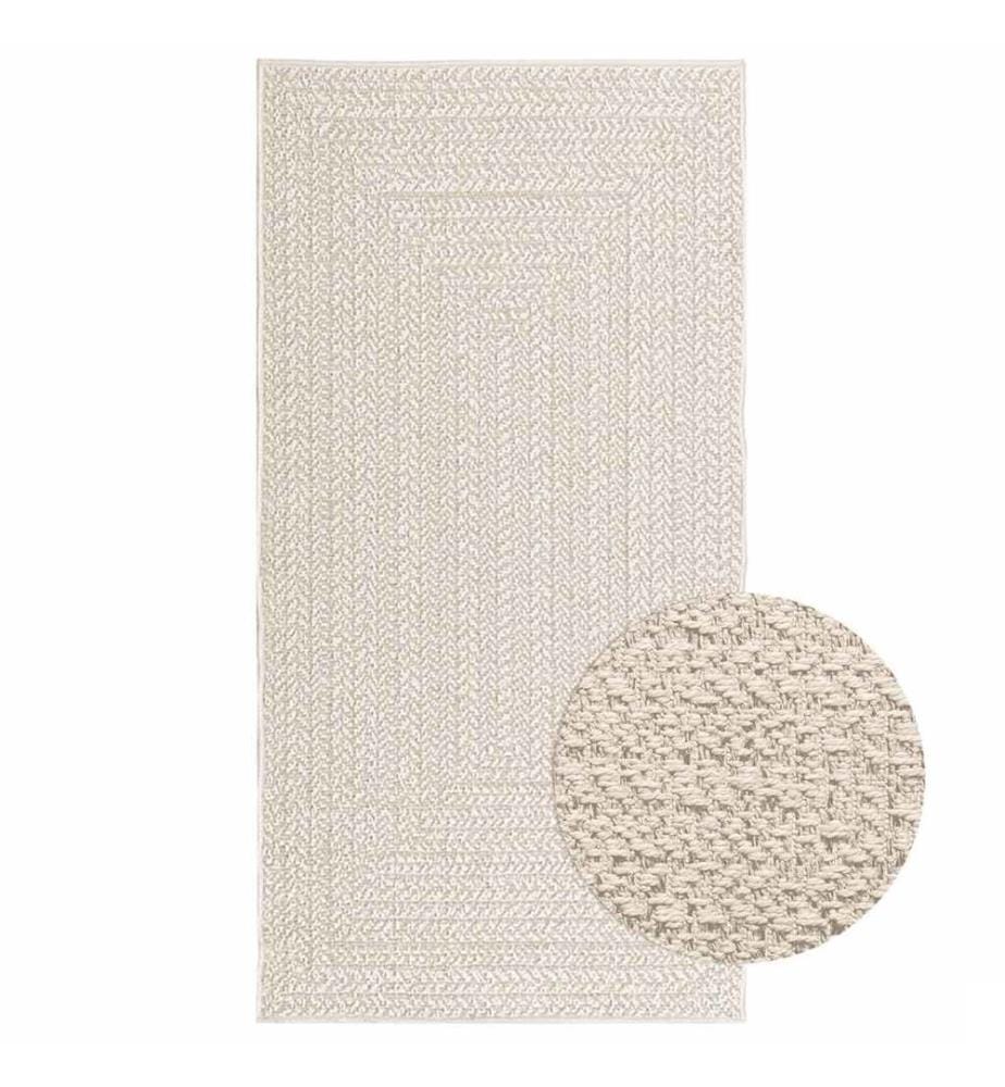 Tapis ZIZUR crème 80x150 cm aspect de jute intérieur extérieur