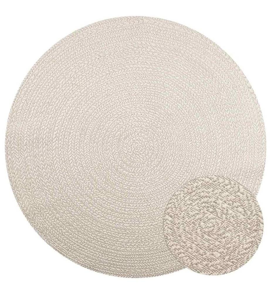 Tapis ZIZUR crème Ø 200cm aspect de jute intérieur et extérieur