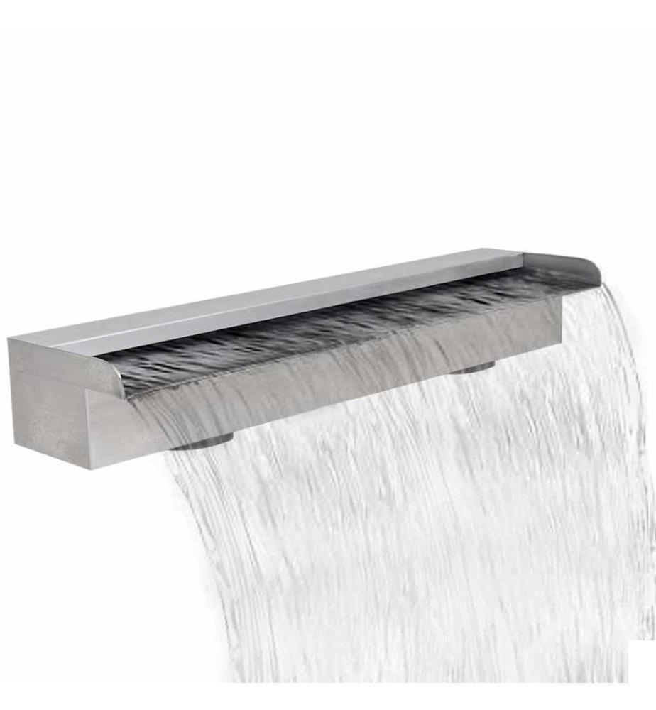 Lame d'eau rectangulaire 60 cm Acier inoxydable pour piscine