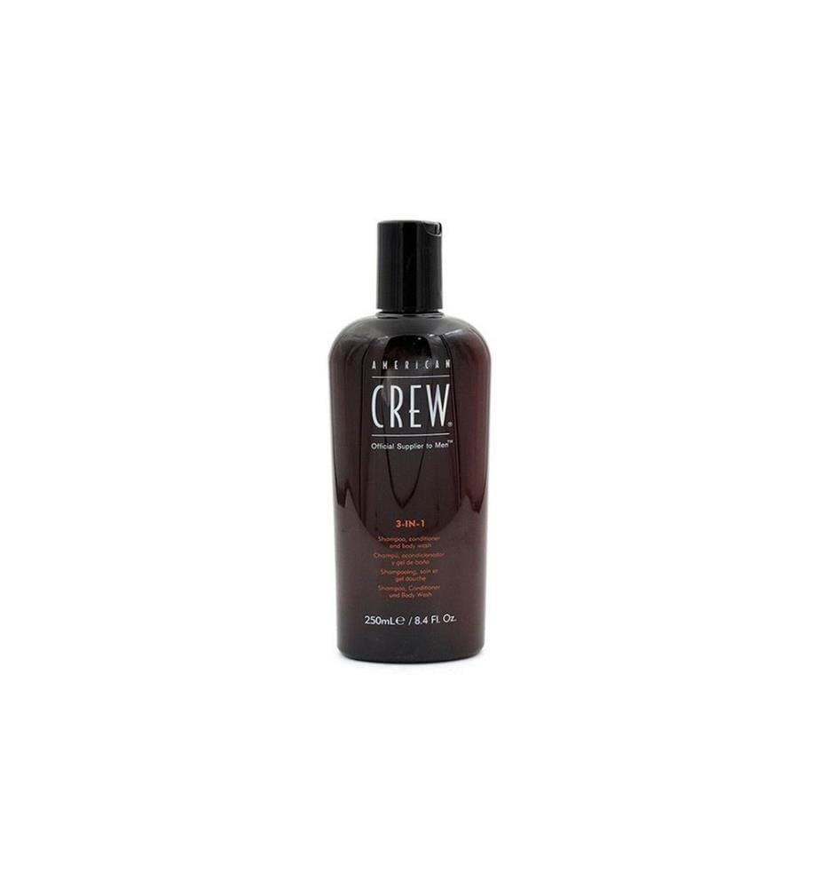 american crew - Shampooing, revitalisant et lavage pour le corps 3 en 1 250 ml