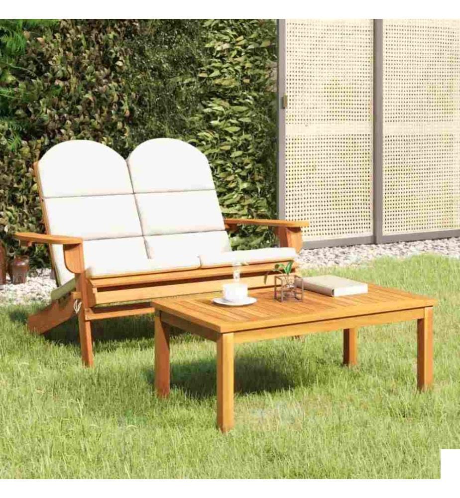 Ensemble de salon de jardin Adirondack 2 pcs bois acacia solide