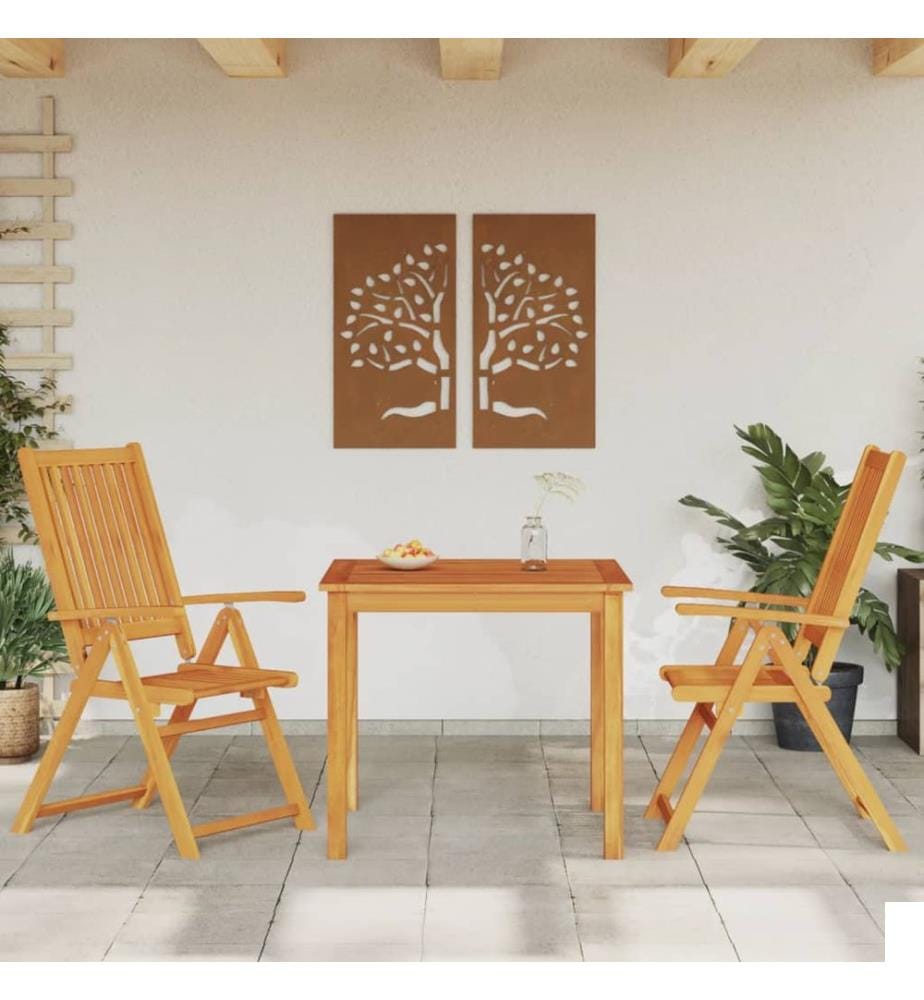 Ensemble à manger de jardin 3 pcs 85x85x74 cm Bois d'acacia solide
