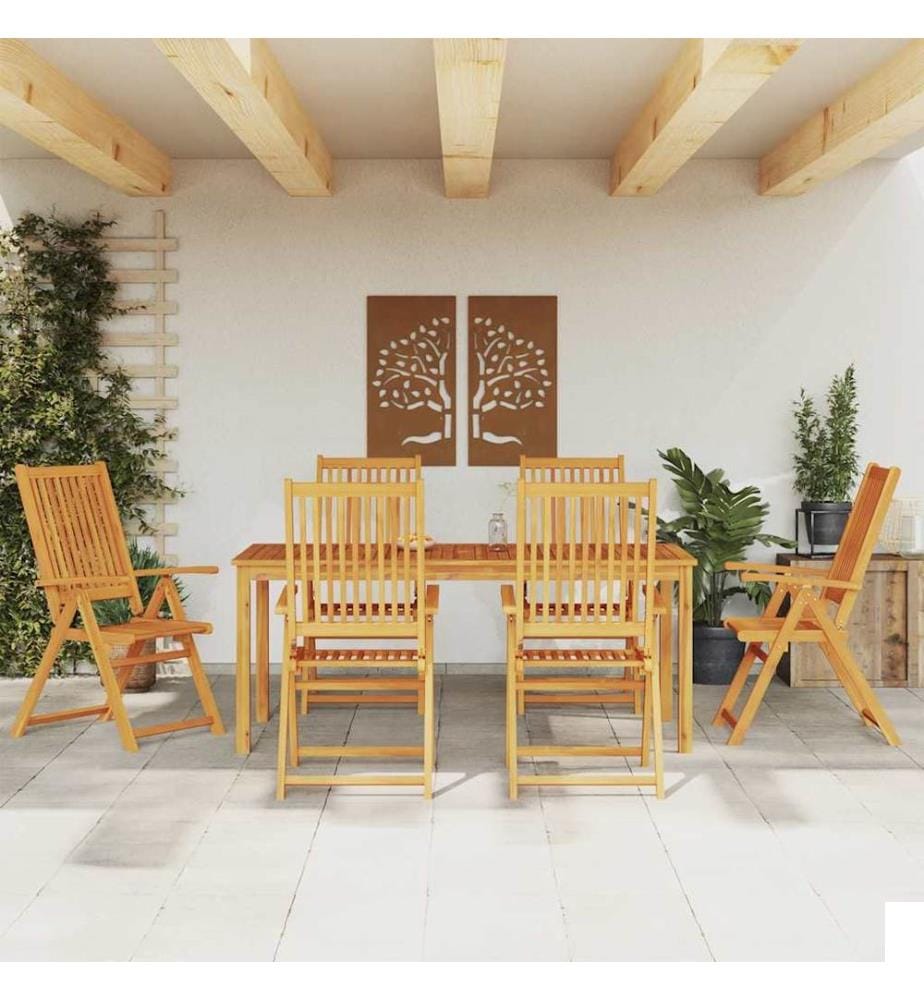 Ensemble à manger de jardin 7 pcs 180x90x75 cm Bois d'acacia solide