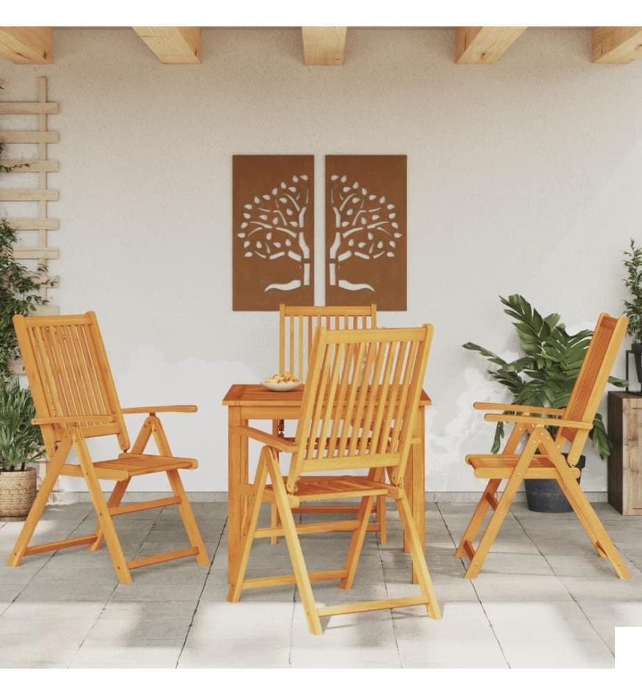 Ensemble à manger de jardin 5 pcs 85x85x74 cm Bois d'acacia solide