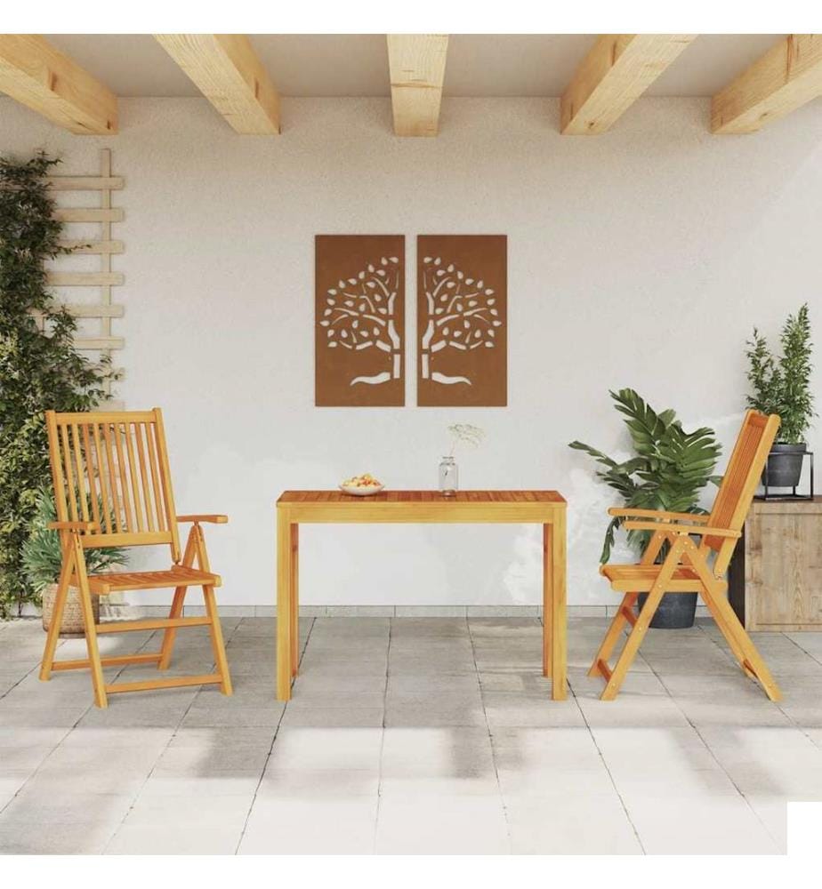 Ensemble à manger de jardin 3 pcs Bois d'acacia solide