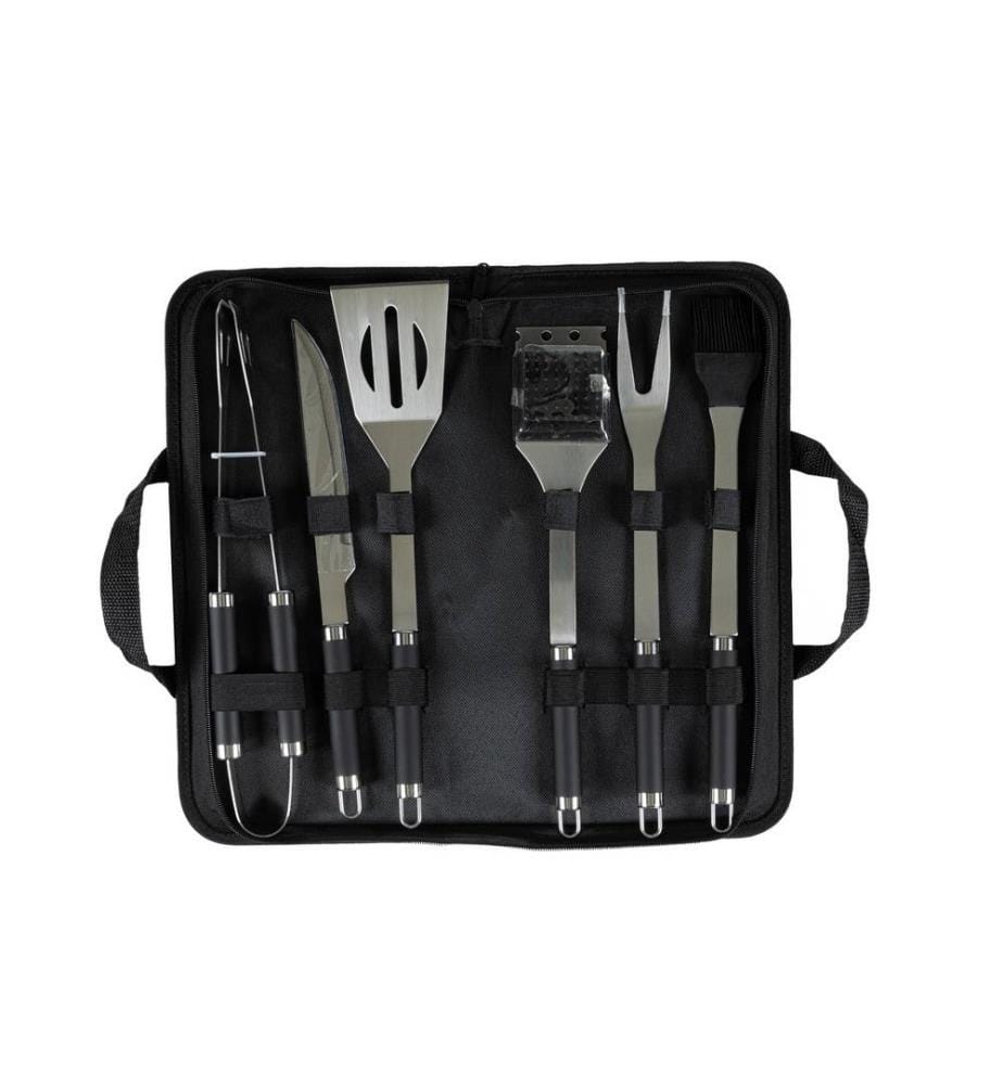 COCON - Set de couverts pour le barbecue BBQ, 6 pièces, Argenté