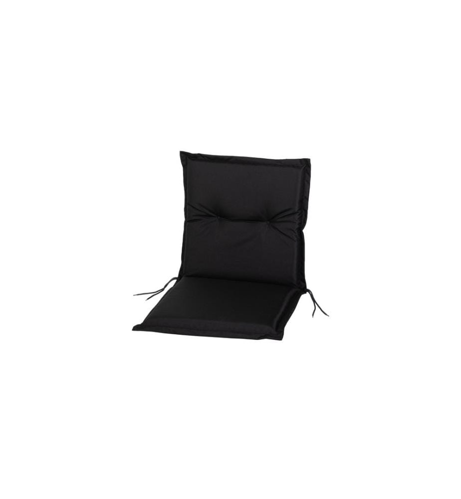 COCON - Coussin de chaise à dossier bas Outdoor 97 x 50 x 5 cm, Noir