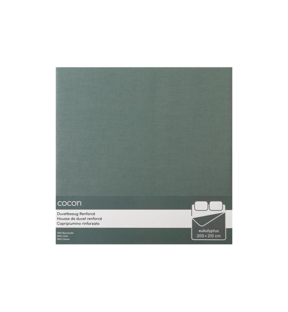 COCON - Housse de duvet Renforcé 200 x 210 cm, Eucalyptus