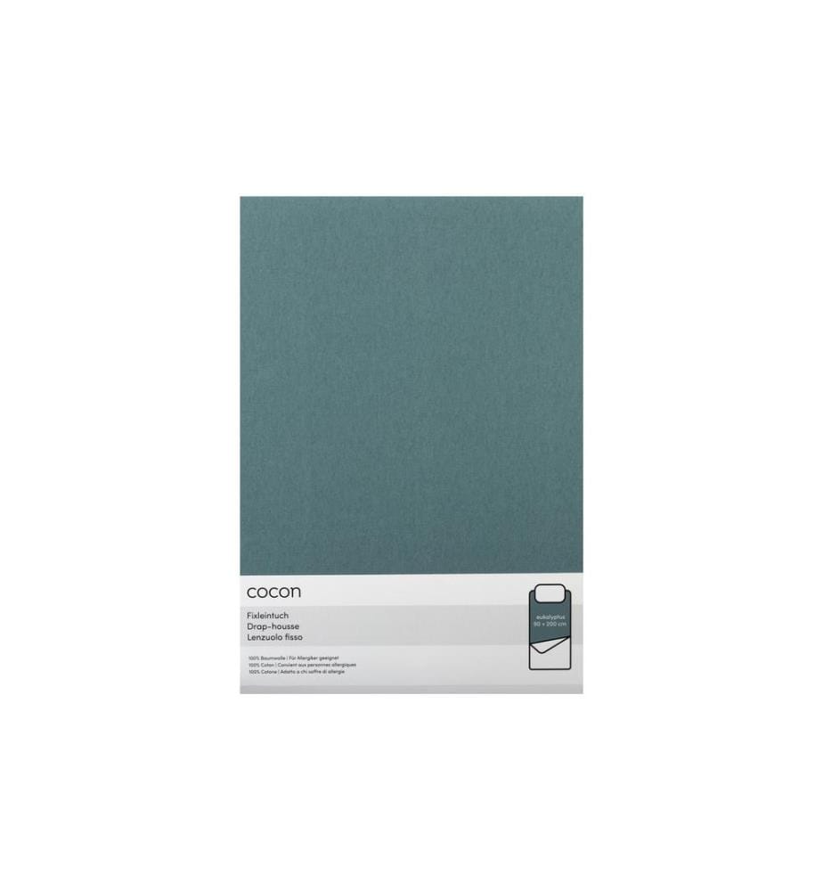 COCON - Drap-housse 90-100 x 200 cm, Eucalyptus