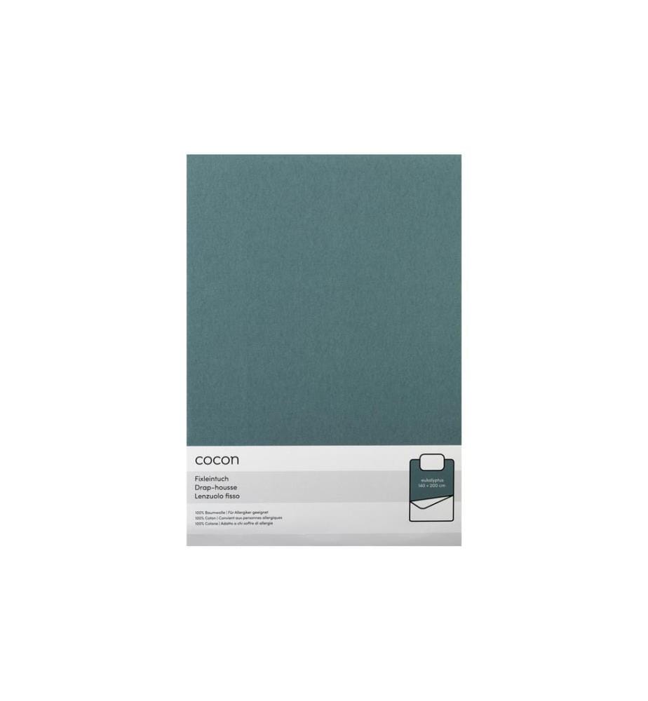 COCON - Drap-housse 140-160 x 200 cm, Eucalyptus