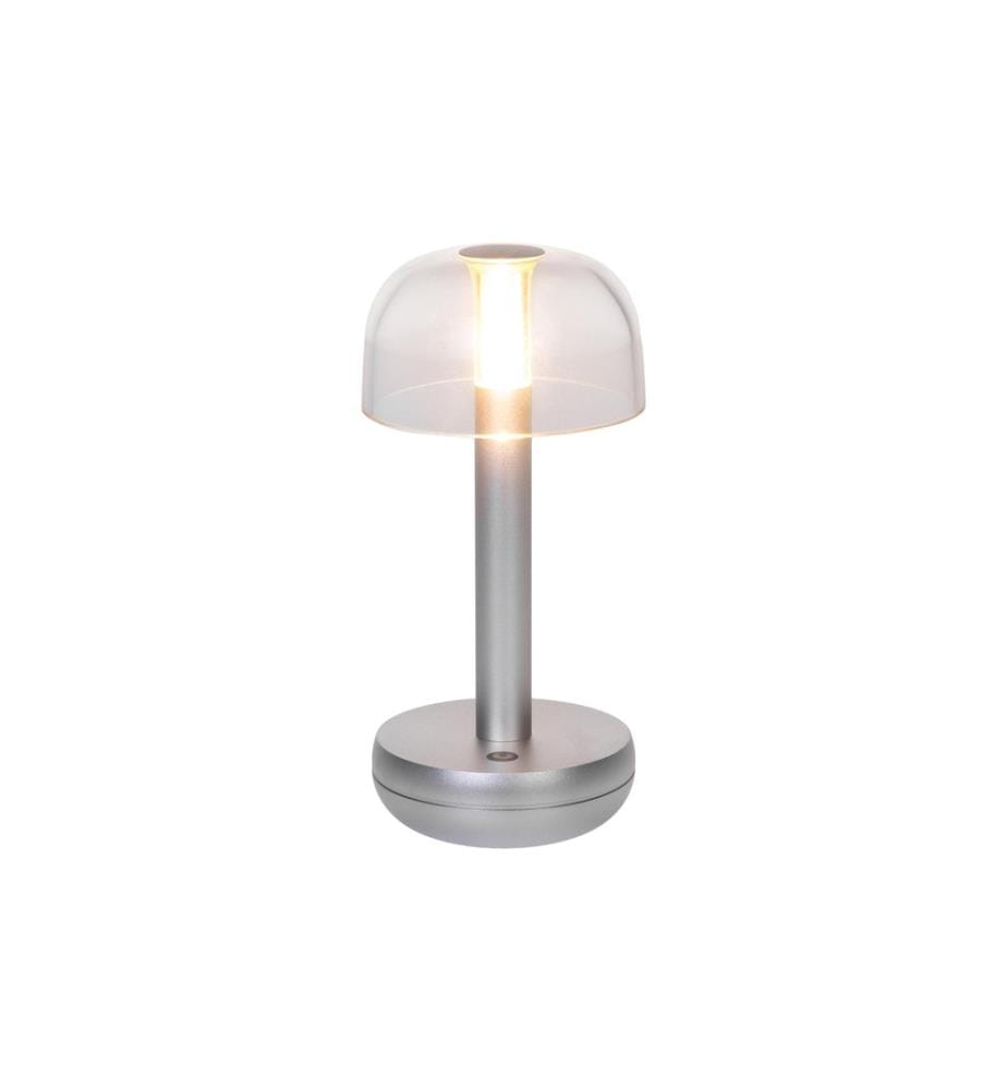 COCON - Lampe de table USB champignon, Argent