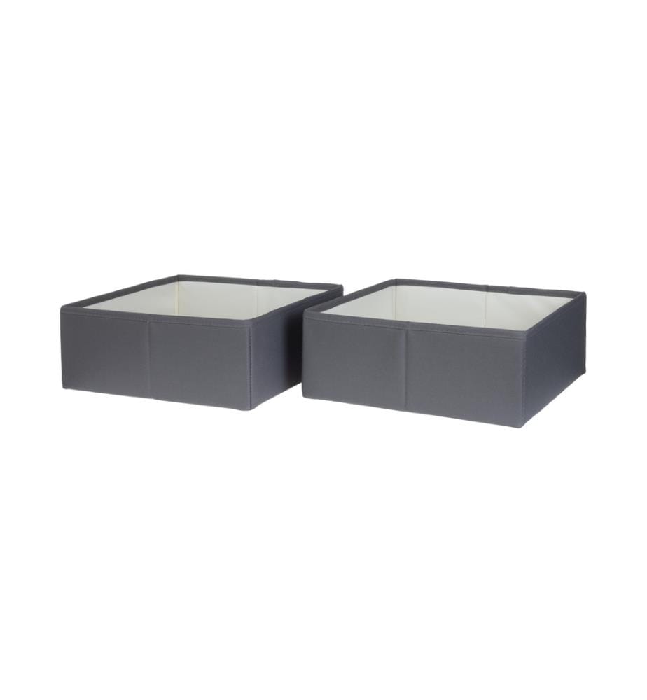 COCON - Boîte de rangement L Gris, 2 pièces