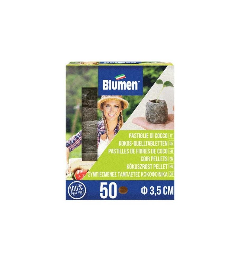 BLUMEN - Pastilles de germination Ø 35 mm avec filet, 50 pièces