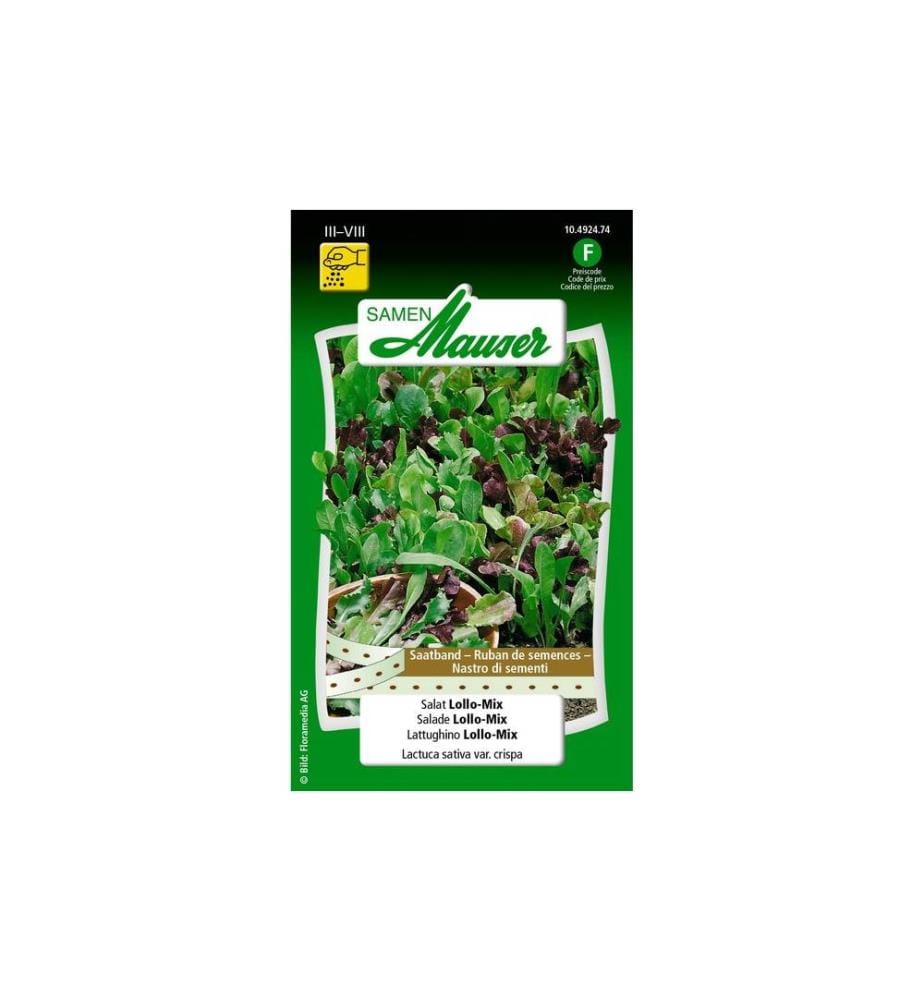 Samen Mauser - Ruban de semence Urban Gardening Mélange à salade Lollo