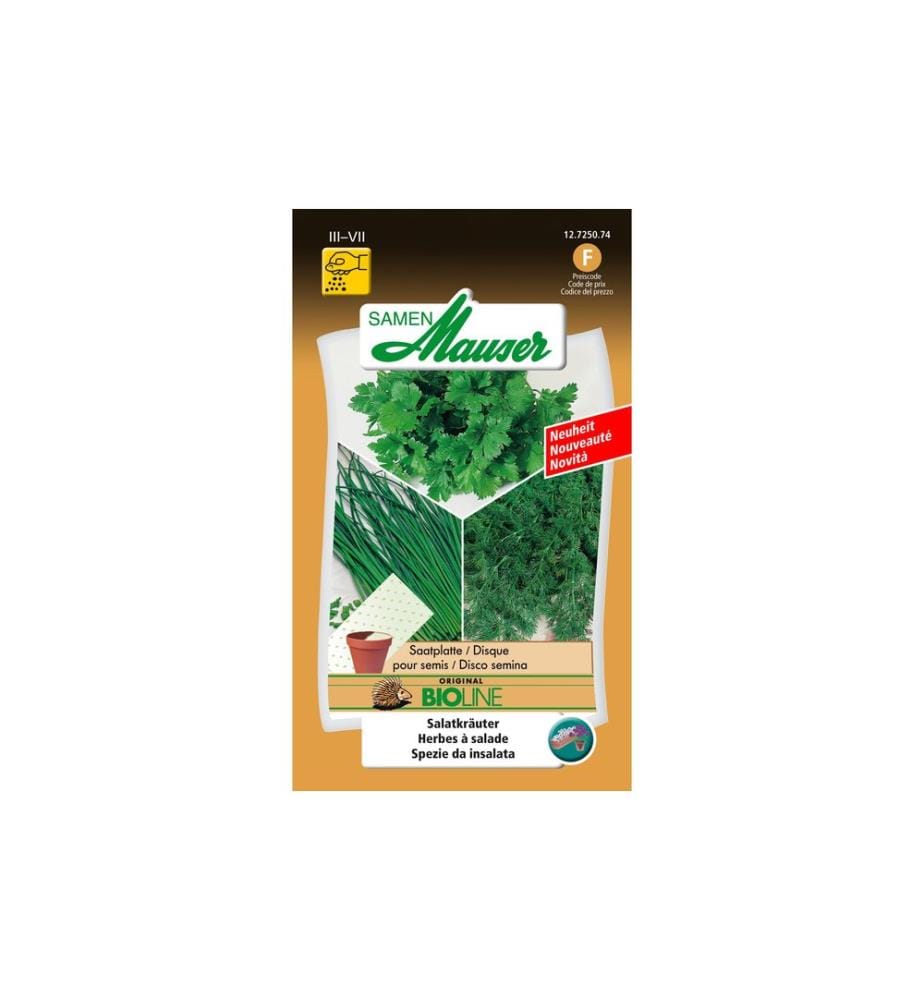 Samen Mauser plateau de semis Bioline Urban Gardening herbes aromatiques