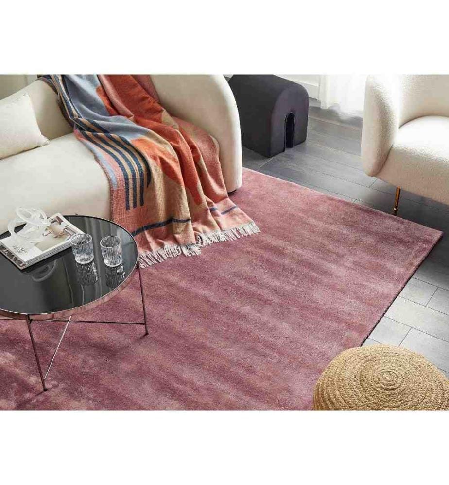 Tapis GESI II Rose 140 x 200 cm Soie artificielle