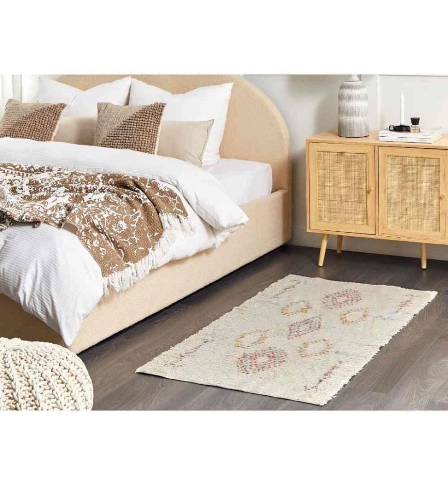 Tapis BETTIAH Beige 80 x 150 cm Coton