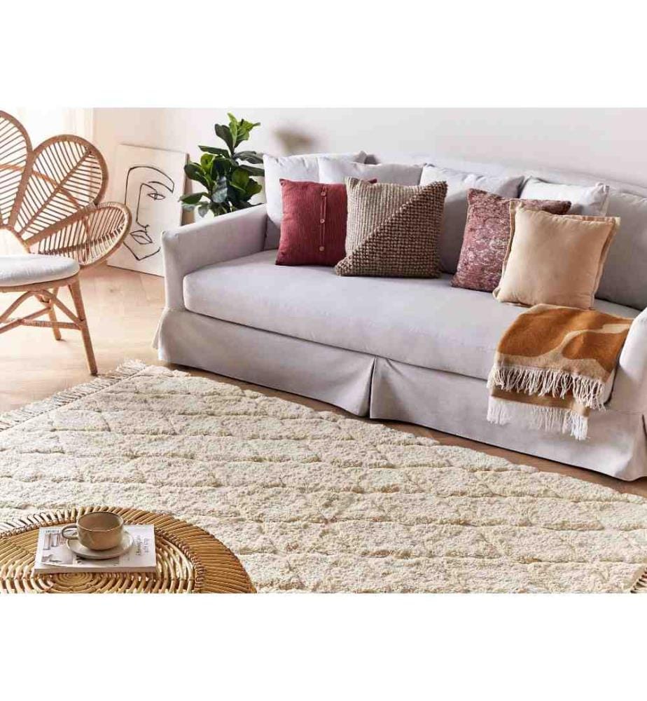 Tapis SILCHAR Beige 140 x 200 cm Coton