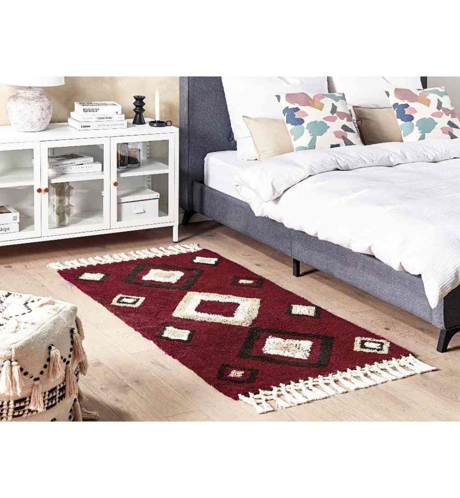 Tapis SIIRT Rouge 80 x 150 cm Coton