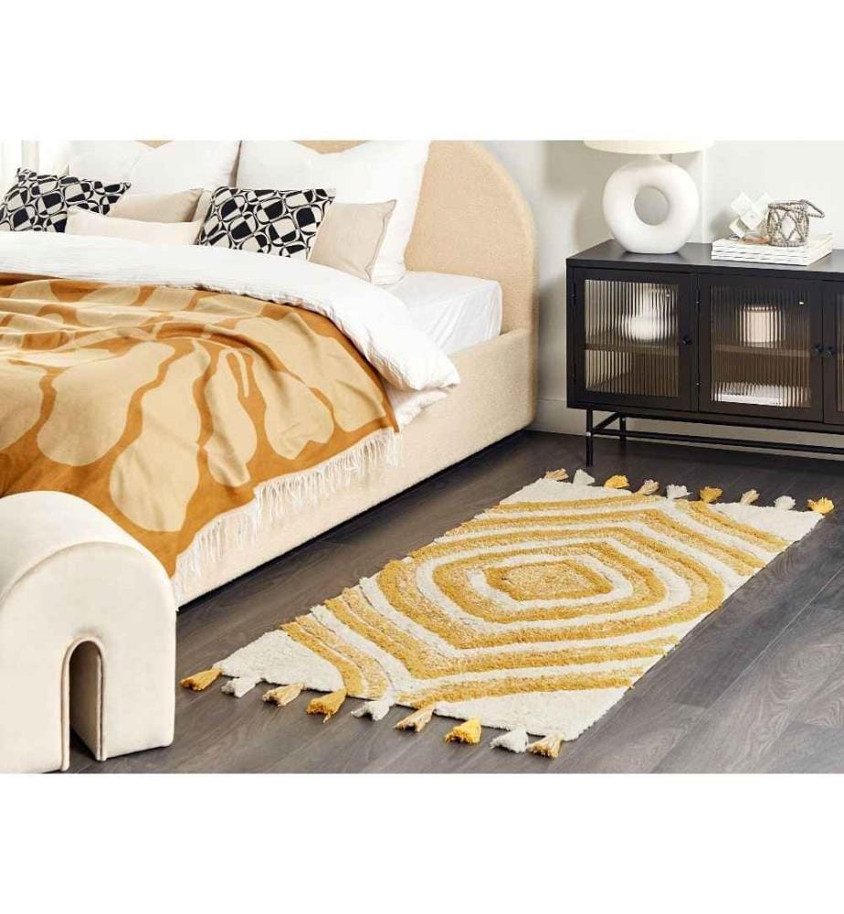 Tapis BINGOL Jaune 80 x 150 cm Coton