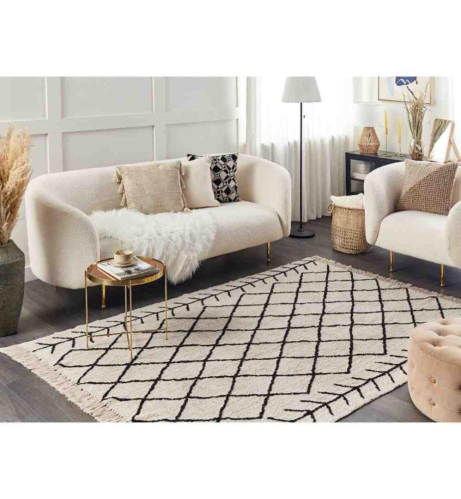 Tapis BOZKIR Beige 160 x 230 cm Coton