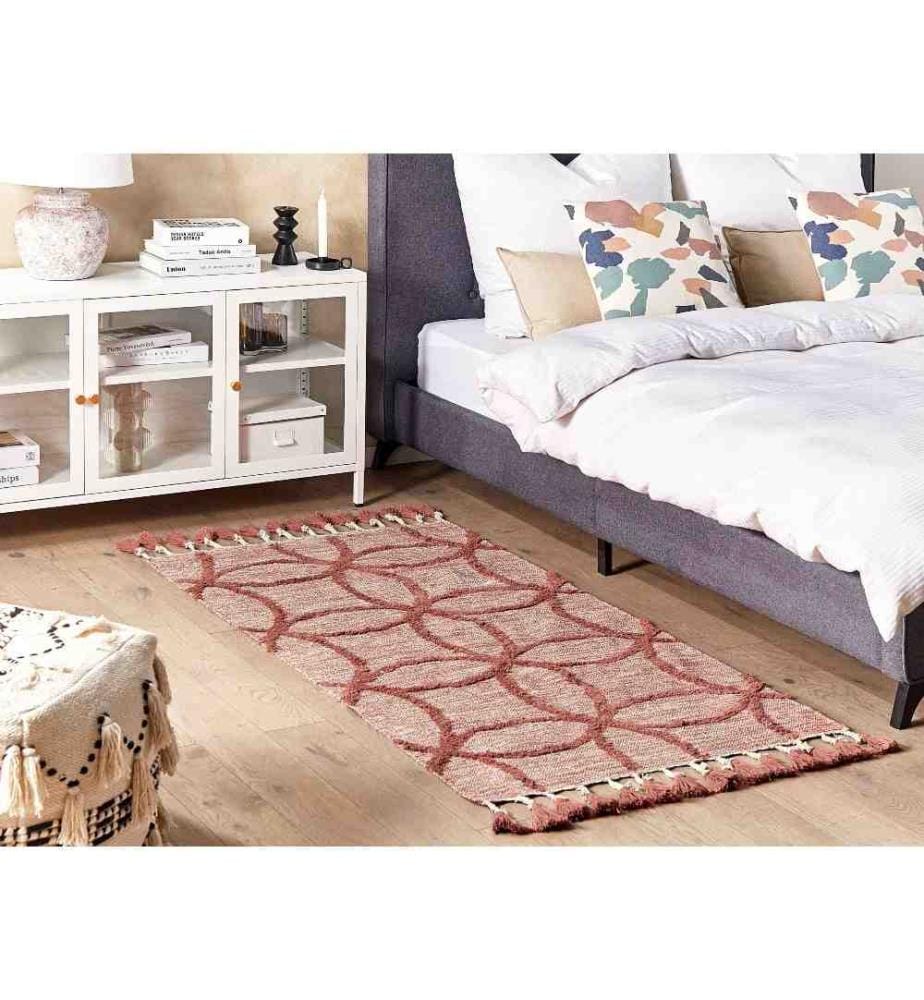 Tapis KIRSEHIR Rouge 80 x 150 cm Coton