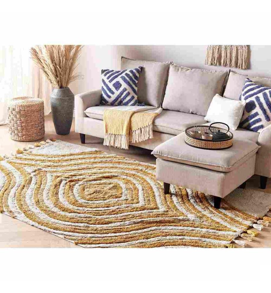 Tapis BINGOL Jaune 140 x 200 cm Coton