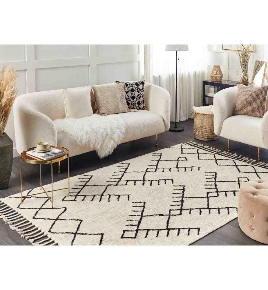 Tapis ERLER Beige clair 140 x 200 cm Coton