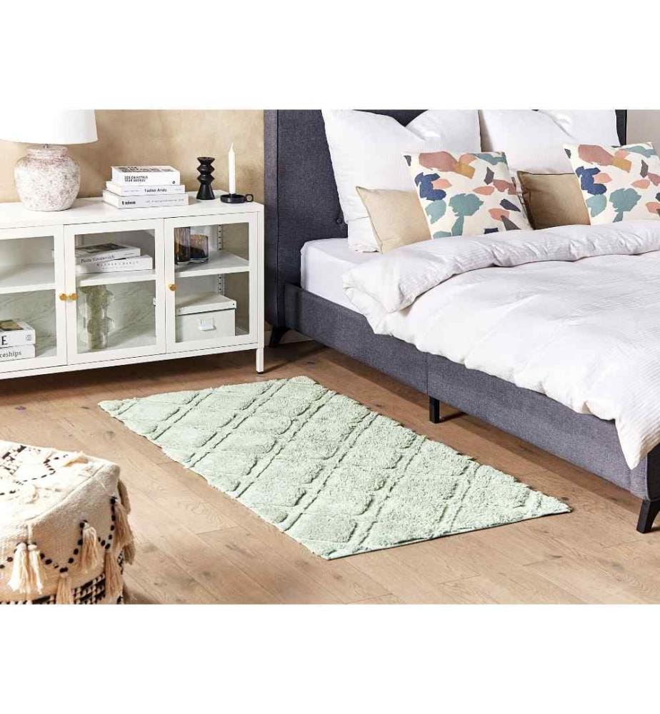 Tapis HATAY Vert clair 80 x 150 cm Coton