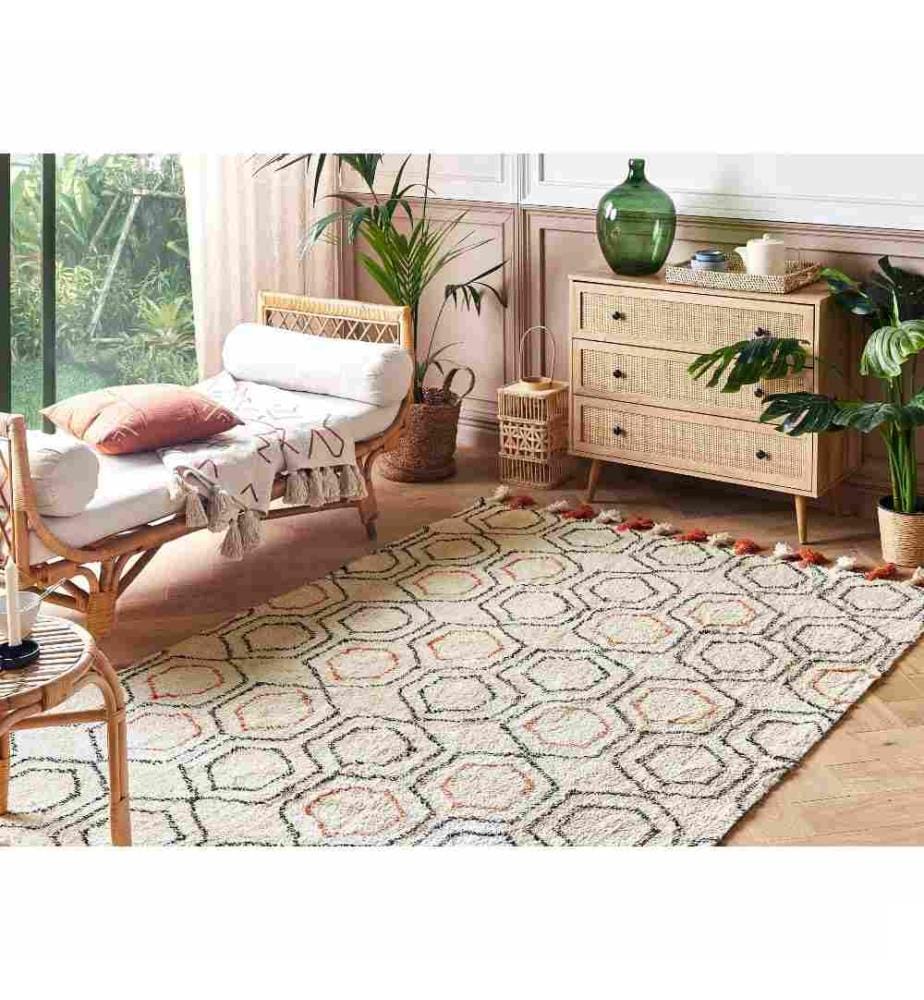 Tapis HAJIPUR Beige 160 x 230 cm Coton