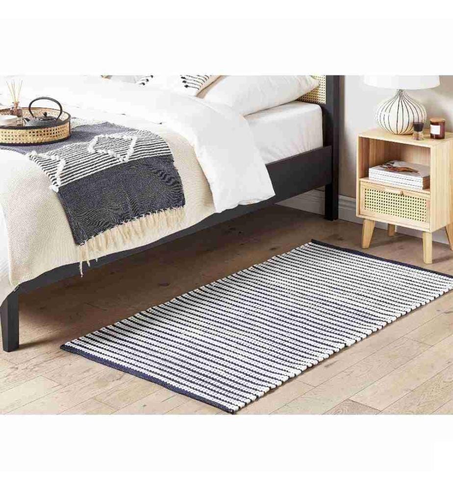 Tapis SOFULU Bleu marine 80 x 150 cm Coton