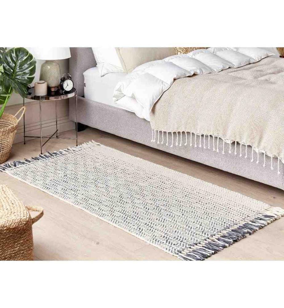 Tapis OMERLI Blanc 80 x 150 cm Laine