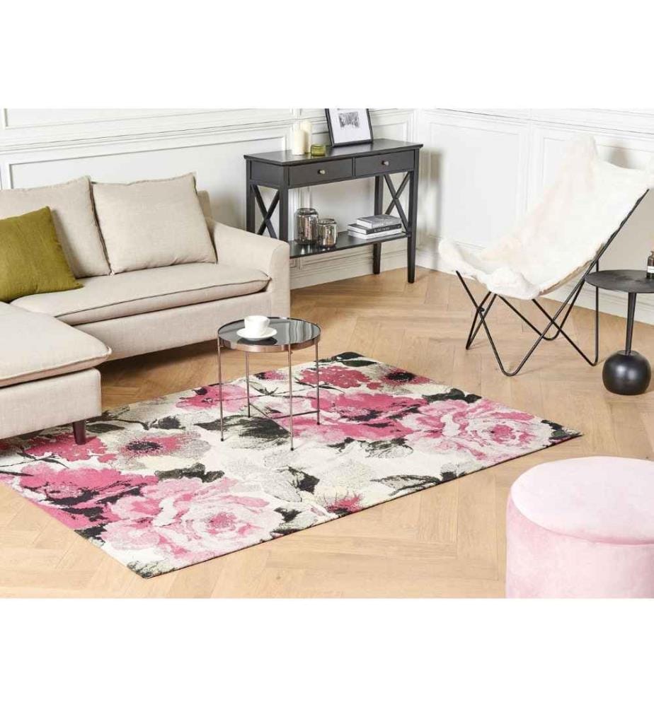 Tapis EJAZ Rose 140 x 200 cm Coton