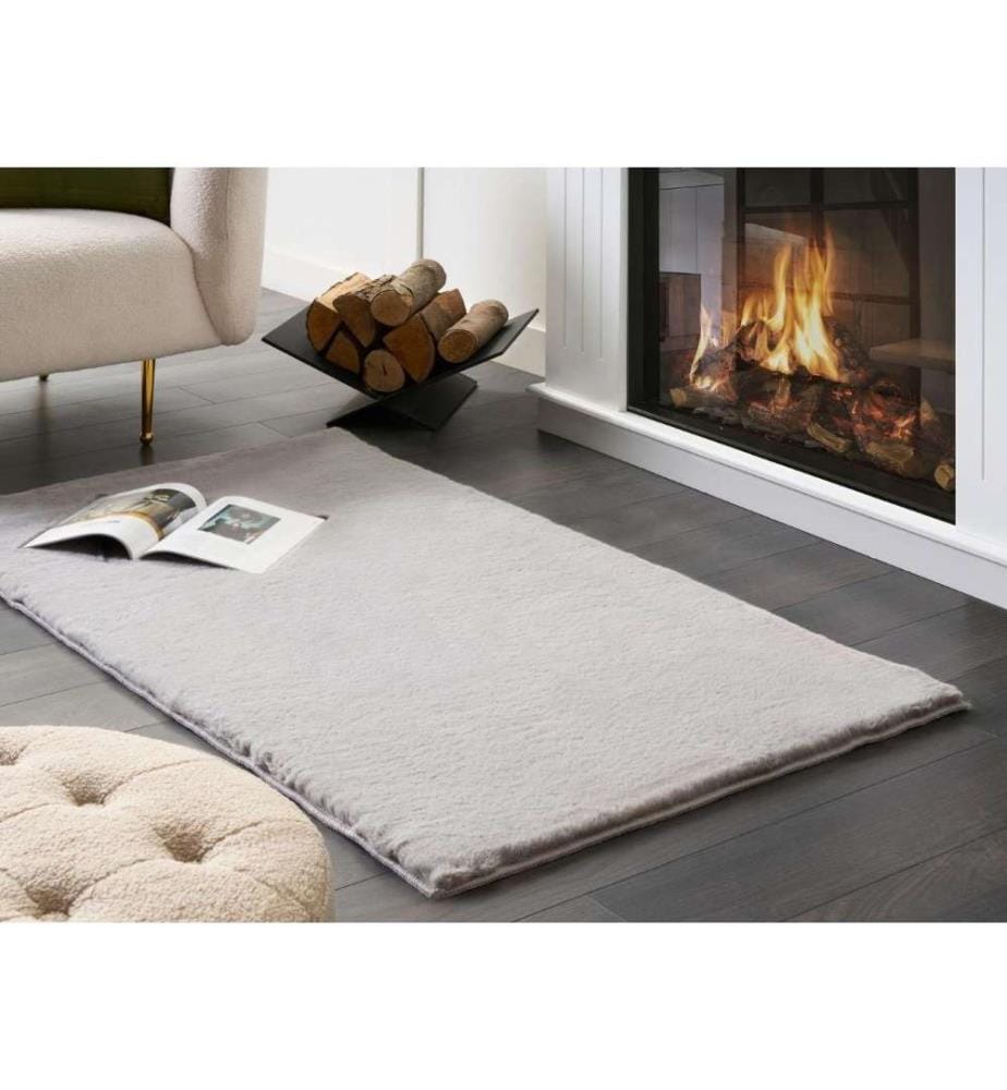 Tapis en fausse fourrure MIRPUR Gris 80 x 150 cm