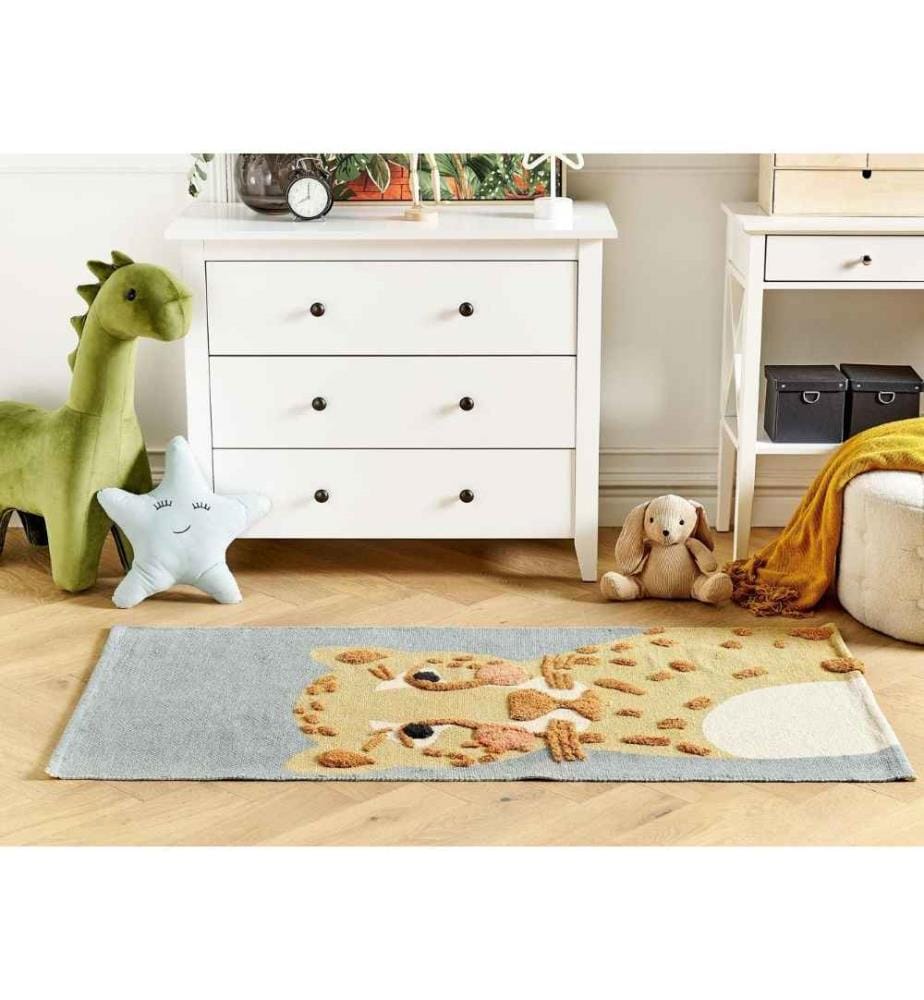 Tapis enfant TANGSE Gris 80 x 150 cm Coton