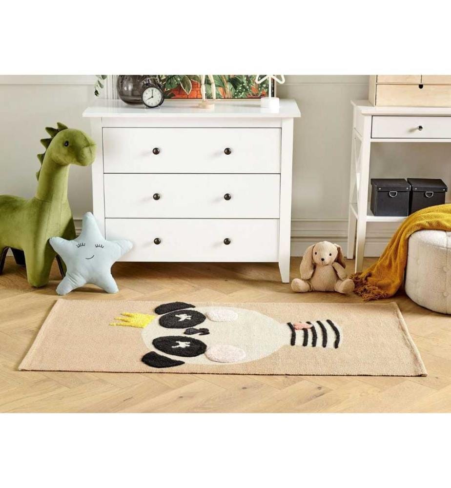 Tapis enfant BUNAN Beige 80 x 150 cm Coton