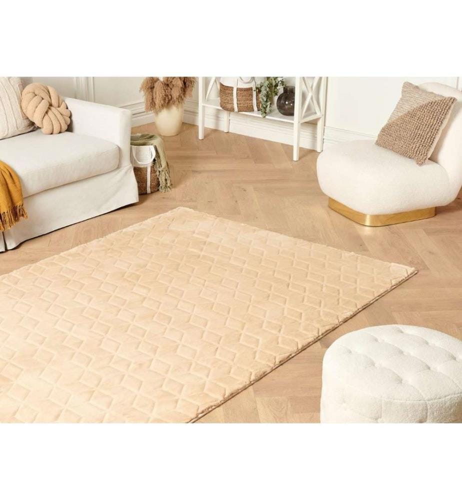 Tapis en fausse fourrure THATTA Beige 160 x 230 cm