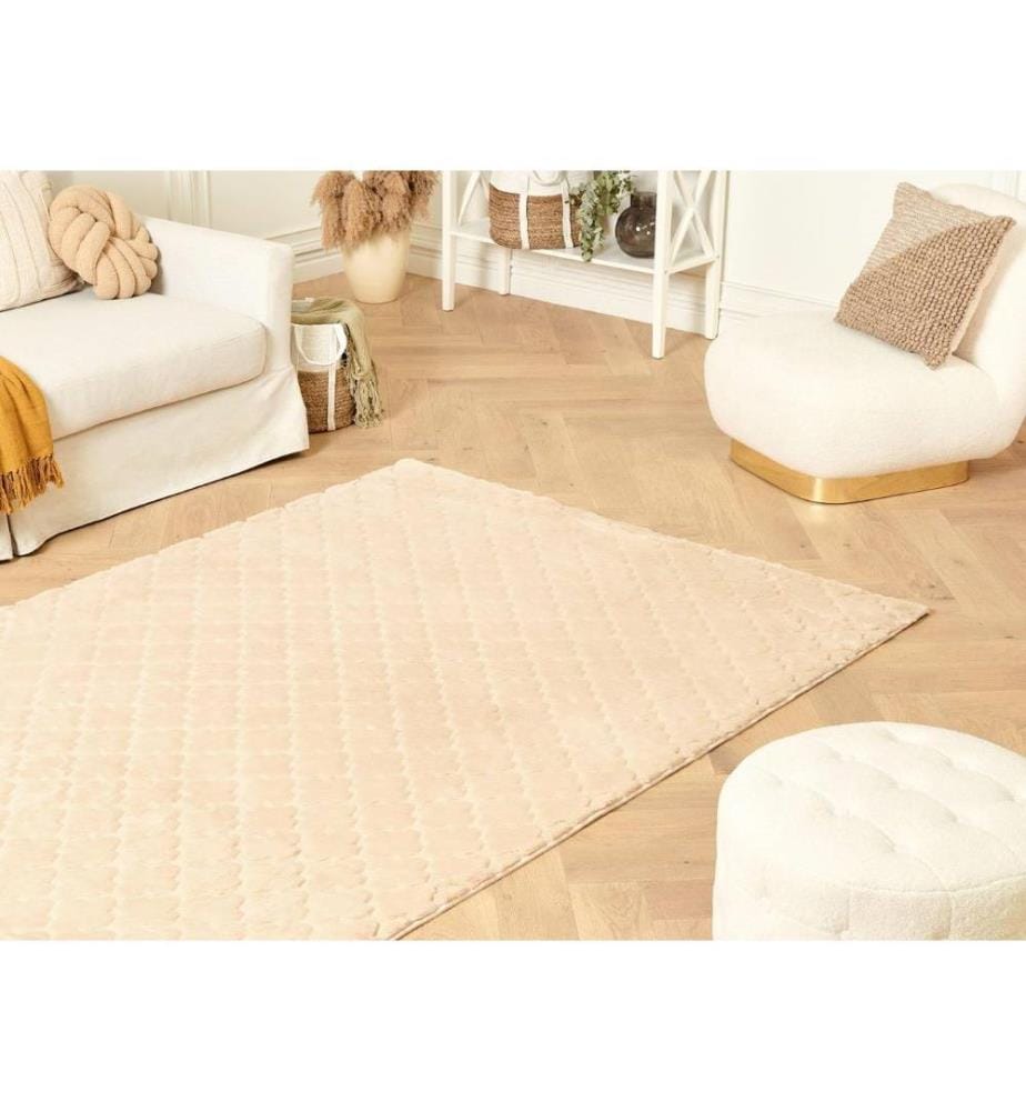 Tapis en fausse fourrure GHARO Beige 160 x 230 cm
