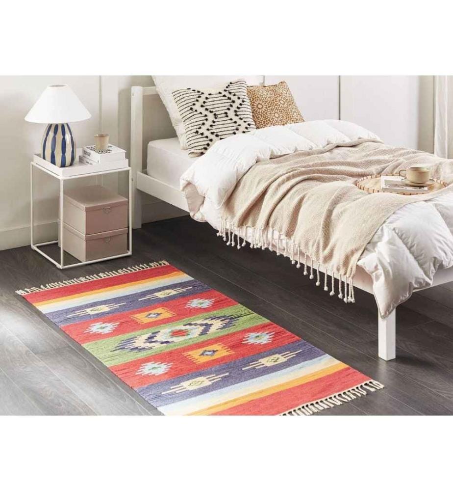Tapis KAMARIS Multicolore 80 x 150 cm Coton Kilim