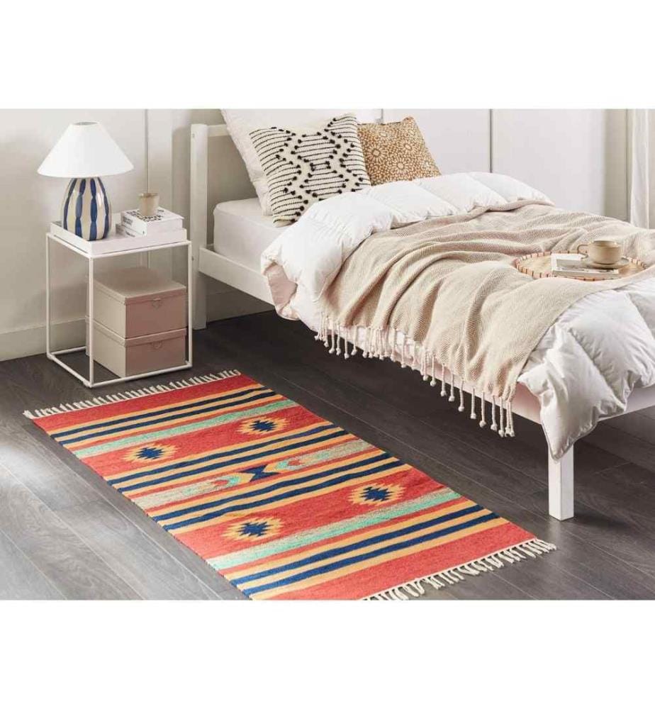 Tapis HATIS Multicolore 80 x 150 cm Coton Kilim