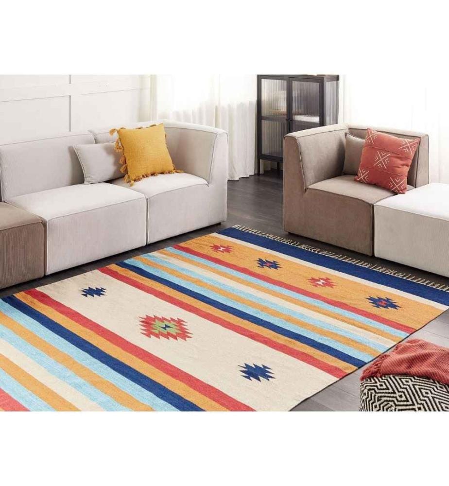 Tapis TARONIK Multicolore 200 x 300 cm Coton Kilim