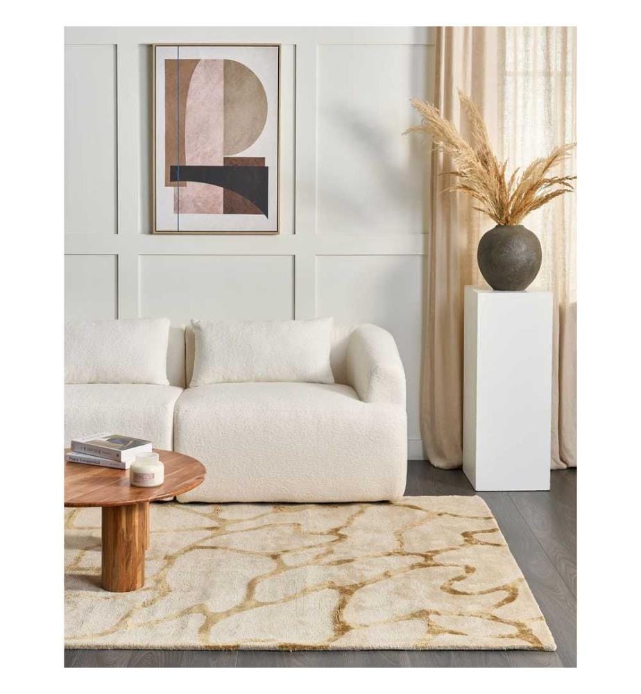 Tapis MAKOLA Beige 160 x 230 cm Soie artificielle